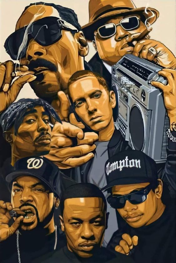 Biggie Snoop Easy E Dr Dre Ice Cube Eminem Tupac westside hip hop